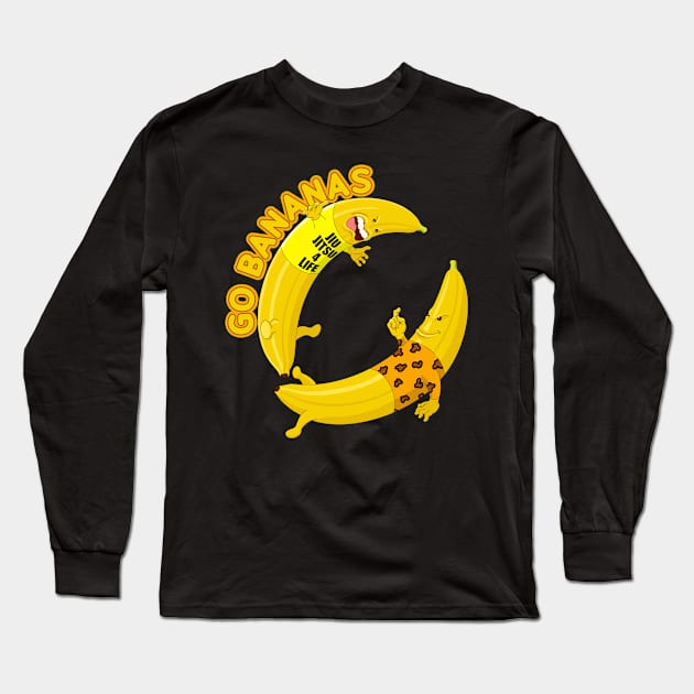 Go Bananas Long Sleeve T-Shirt by undersideland